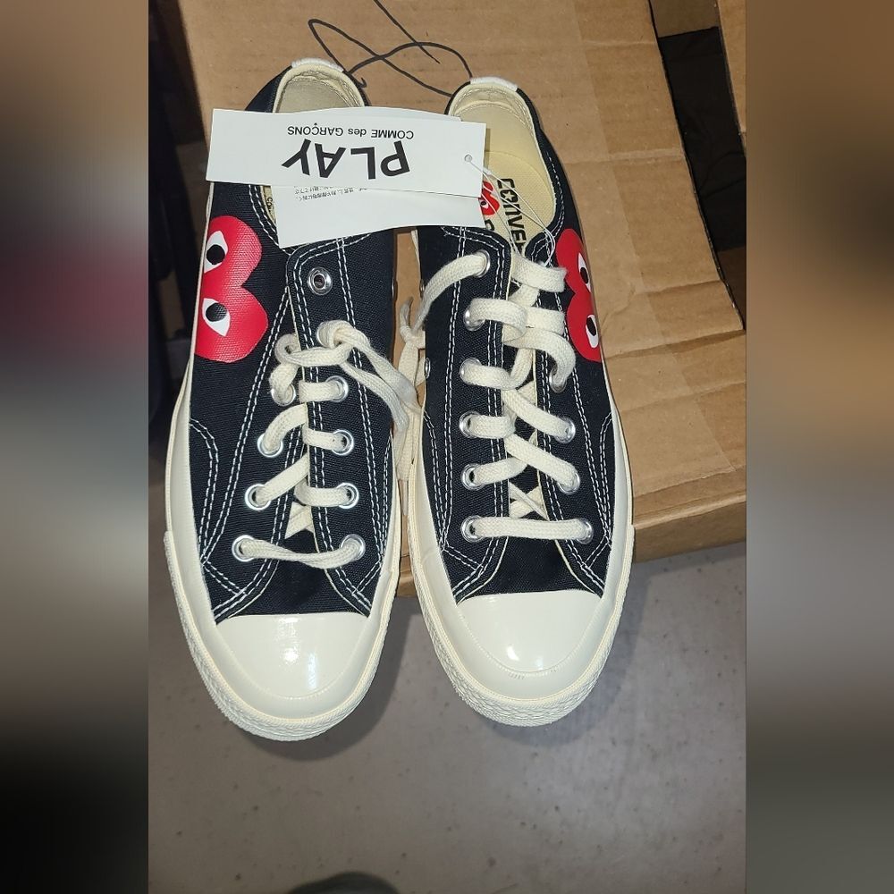 NEW Converse Comme Des Garcons PLAY Chuck Taylor Sneakers Men 7 Women 8.5 Unisex - Picture 9 of 11